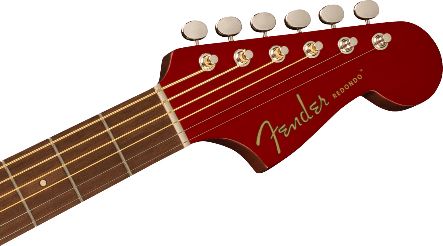 Fender Redondo Player Acoustic Guitar - Candy Apple Red