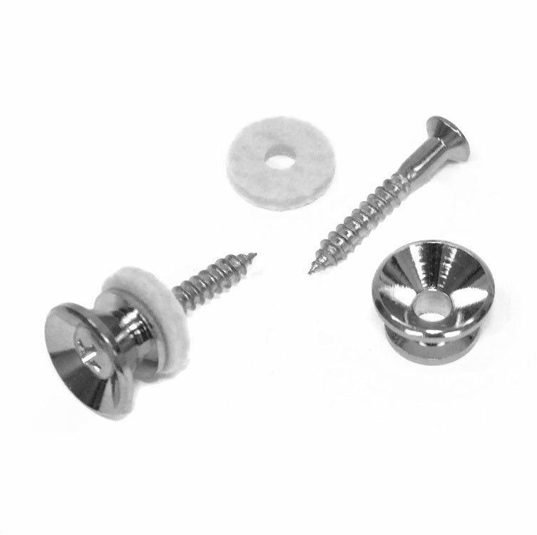 GT Strap Buttons with Screws in Chrome Finish | Pack of 6