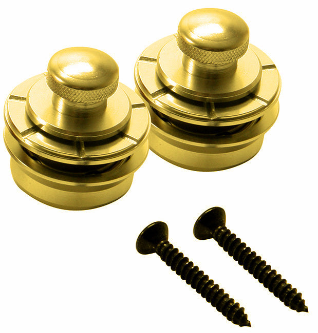 Hennessey Solid Brass Strap Locks in Gold (1-Pair) Safe & Easy-Compress/Release-Action System