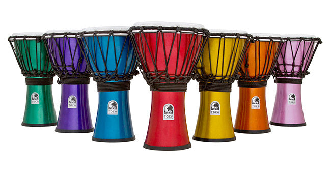Toca Freestyle Colorsound Series Djembes 7 Pack ( one of each )