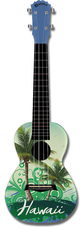 Kealoha "Hawaii Palms" Design Concert Ukulele