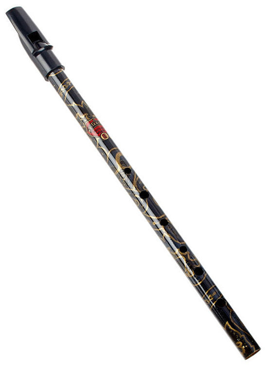 Generation Boho Designer English Tin Penny Whistle in Kerouac Black (D)