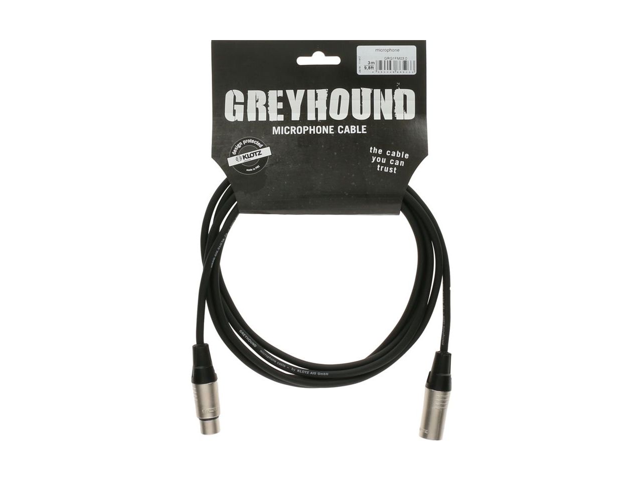 Microphone Cable 3m Female XLR to Male XLR
