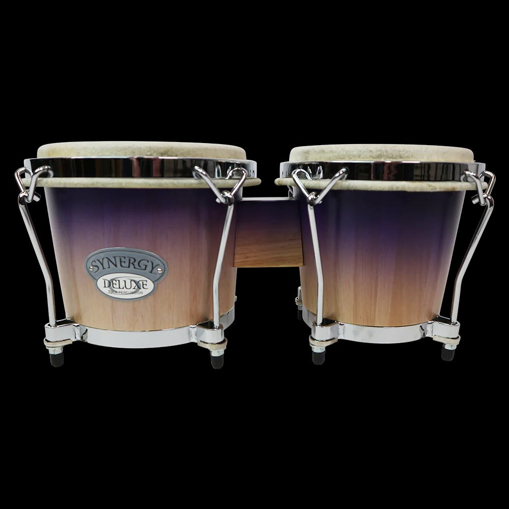 Toca 6 & 6-3/4" Synergy Deluxe Series Wooden Bongos in Purple Fade