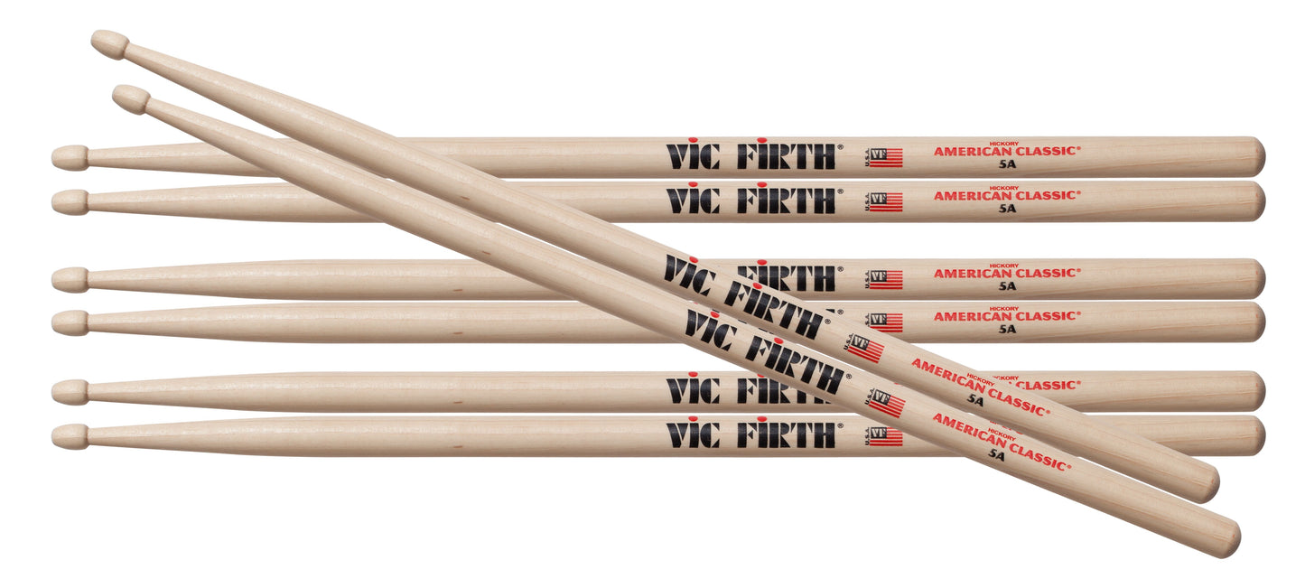 Vic Firth 5A Promo Pack Buy 3pr + get 1 pr FREE VFZPK5A
