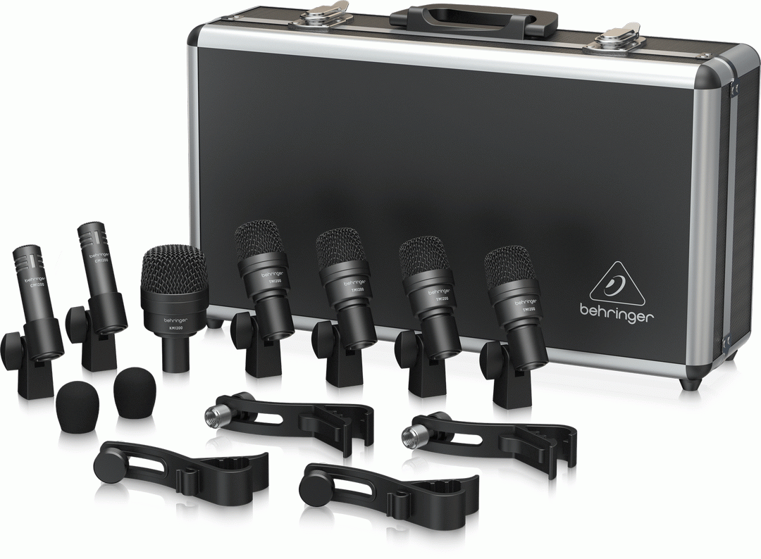 BEHRINGER BC1200 7 PCE DRUM MICROPHONE SET IN CASE