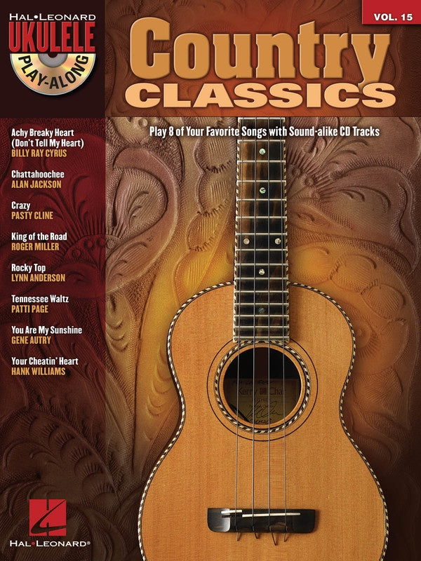COUNTRY CLASSICS UKULELE PLAY ALONG BK/CD V15