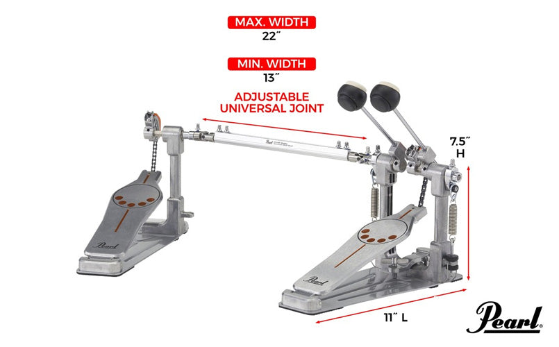 Pearl P932 Longboard Double Bass Drum Pedal With Interchangable Cam | Demon Style