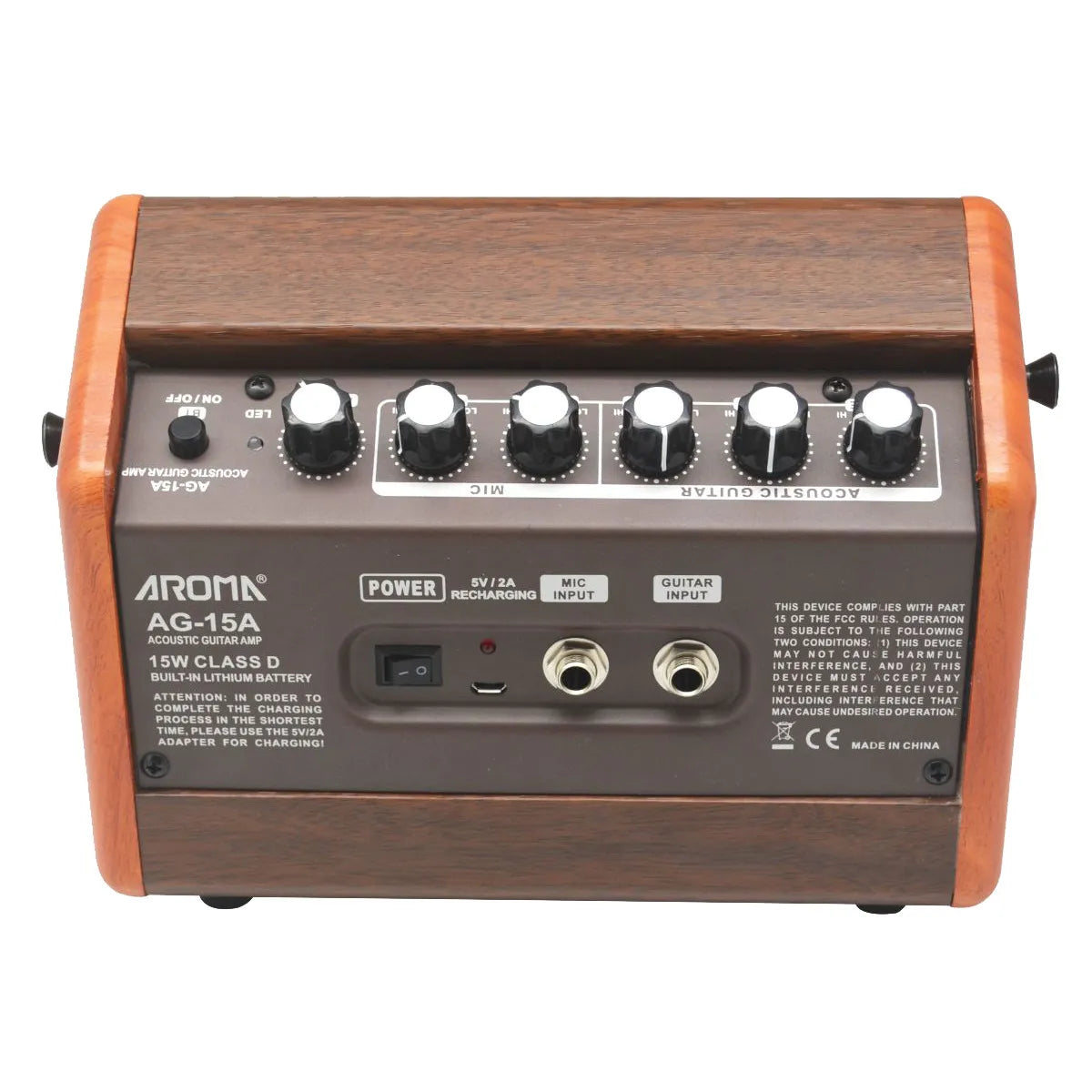 Aroma AG-15A 15W Portable Guitar Amp | Rechargable