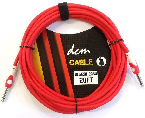 Kirlin 20ft Red Guitar Cable
