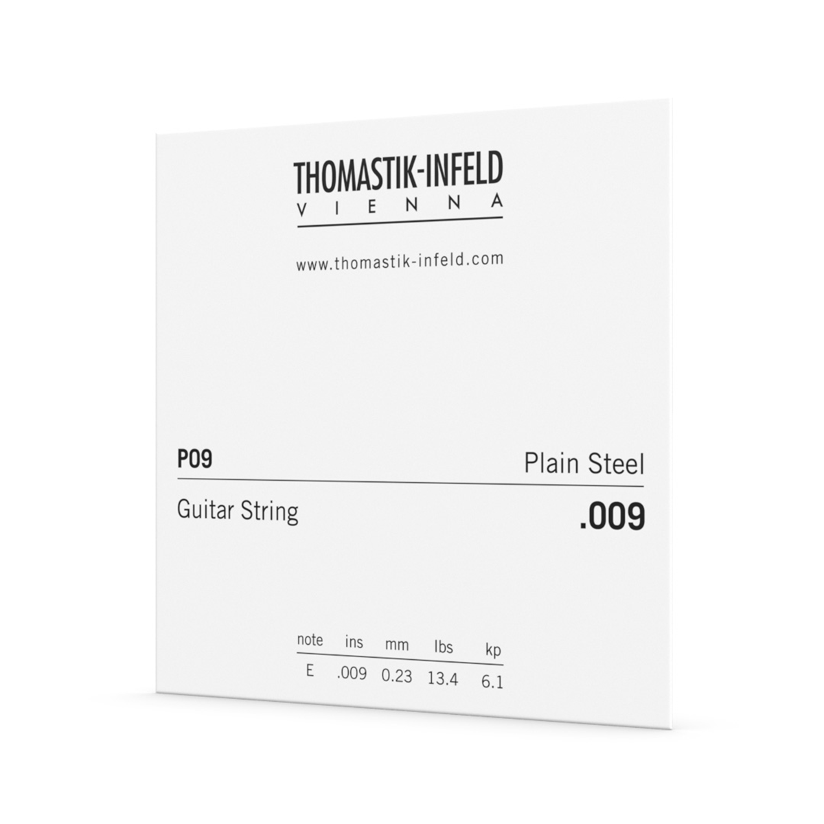 DTP09G Thomastik .009 Single String Plain Brass Plated Steel