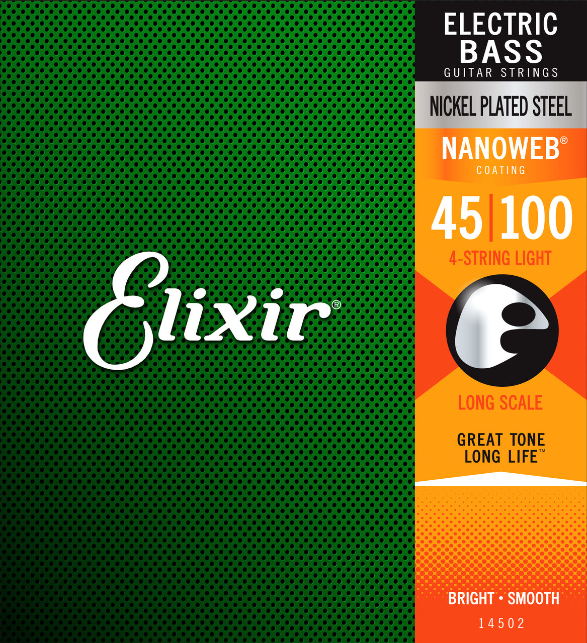 Elixir 14052 Nanoweb Bass Light 45-100