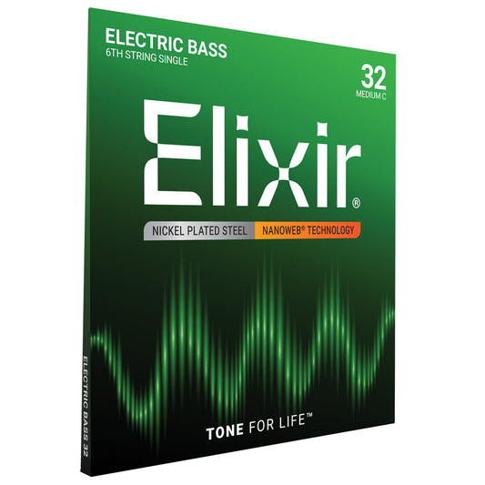 Elixir 15332 Nanoweb Single Bass Medium C .032