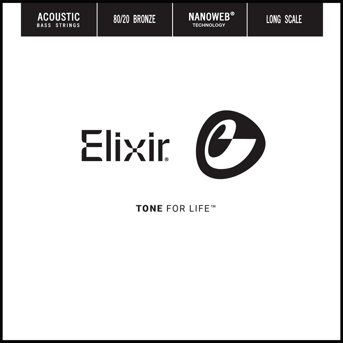 Elixir 15765 Nanoweb Single Acoustic Bass .065