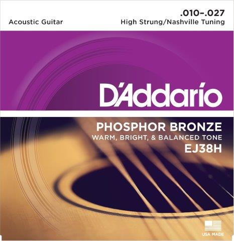 Daddario Acoustic 10-27 Guitar String Set | Phosphor Bronze | Nashville Tuning