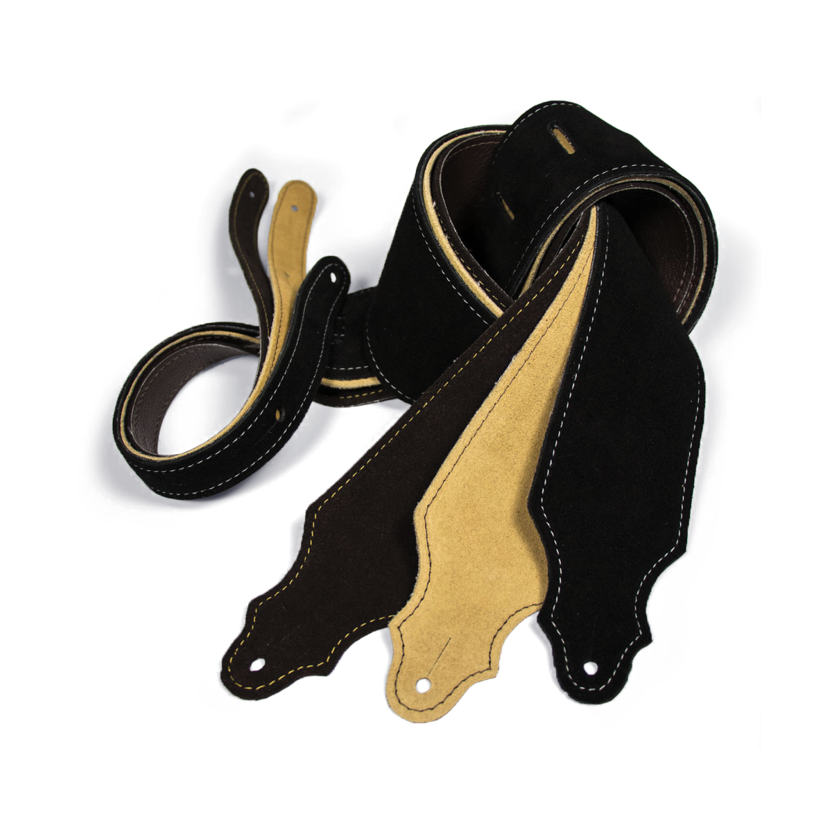 Franklin 3" Black Purist Suede Strap with Buck Backing