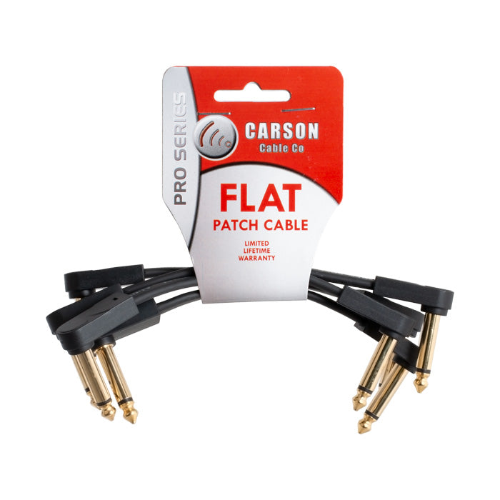 CARSON PRO FLAT PATCH CABLE 4 INCH 4 PACK