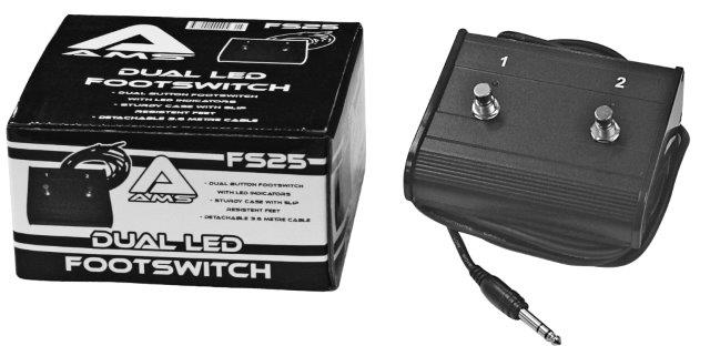FOOTSWITCH ON/OFF STEREO CABLE W/2 LEDS PRINTED