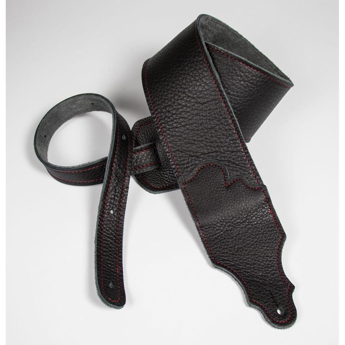 Franklin Original 3 inch Black Glove Leather with Red Stitching
