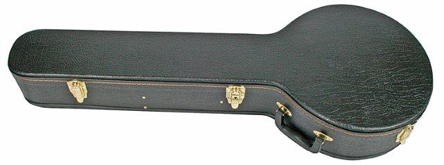 SHAPED 5 STRING BANJO CASE BLACK VINYL COVERED P