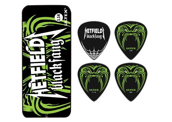 Dunlop 0.73mm Hetfield Black Fang Guitar Picks Player Pack | QP6