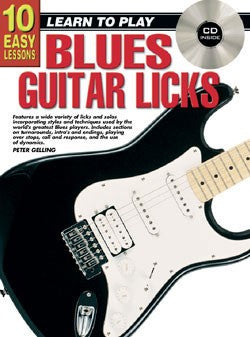 10 Easy Lessons Learn To Play Blues Guitar Licks Book/CD/DVD