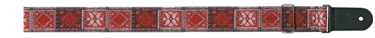 XTR 2" Deluxe Jacquard Weave Guitar Strap | Red/Sepia/Diamond/Flower