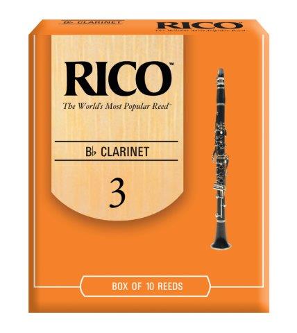 RICO B FLAT CLARINET REED 3.0 QP10