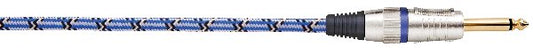 Carson 20ft Guitar Cable Braided Straight Jacks | Blue