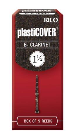 Rico B Flat Clarinet Reed 1.5 Plasticover - Durable & Stable