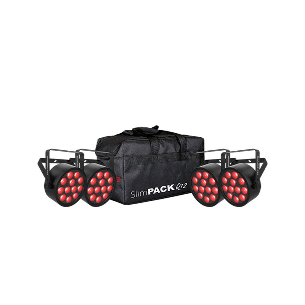 Chauvet DJ SlimPACK Q12 ILS 4-Pack 12x6W RGBA LED Parcan with Carry Bag
