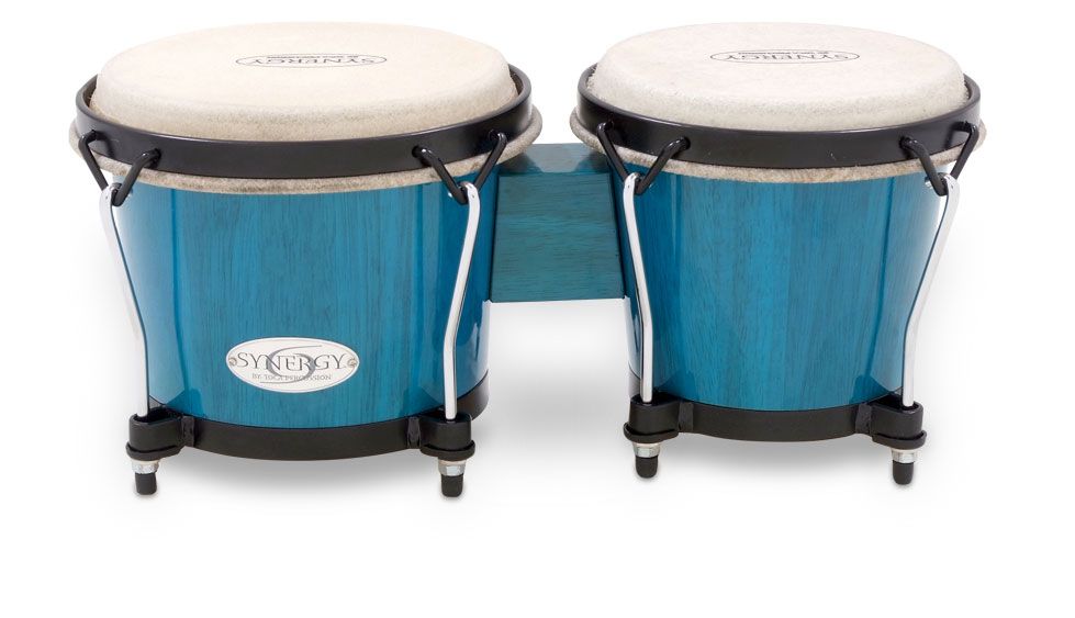Toca 6 & 7" Synergy Series Wooden Bongos in Bahama Blue Finish