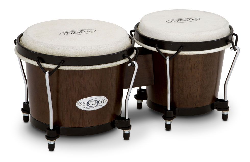 Toca 6 & 7" Synergy Series Wooden Bongos in Trans Black Finish
