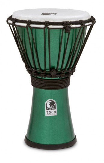 Toca Freestyle Colorsound Series Djembe 7" in Metallic Green