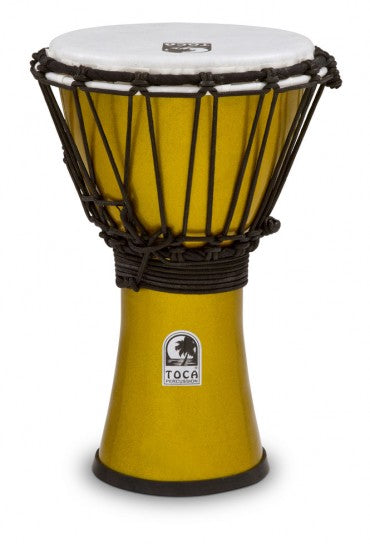 Toca Freestyle Colorsound Series Djembe 7" in Metallic Yellow