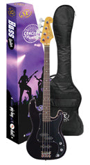 Essex P&J Bass Guitar Bundle With GIgbag & DVD | Black