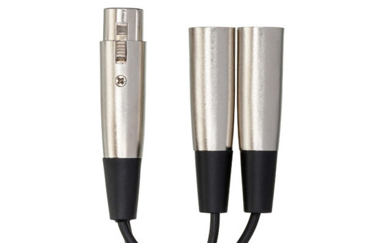 HOSA Y Cable XLR3F To Dual XLR3M 18" | HOS-YXM101.5