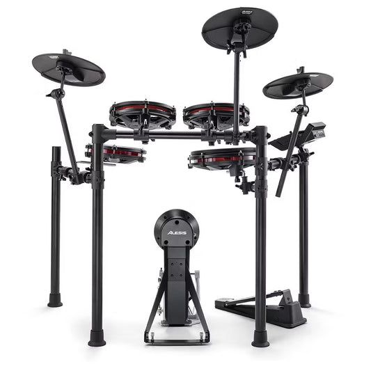 8 Piece Electronic Drum Kit w Mesh Heads and Blu