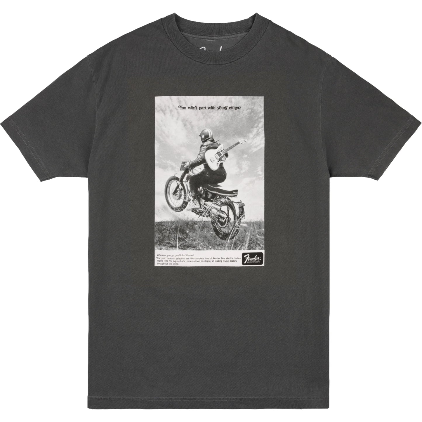 Vintage Ad Biker Tee Graphite L