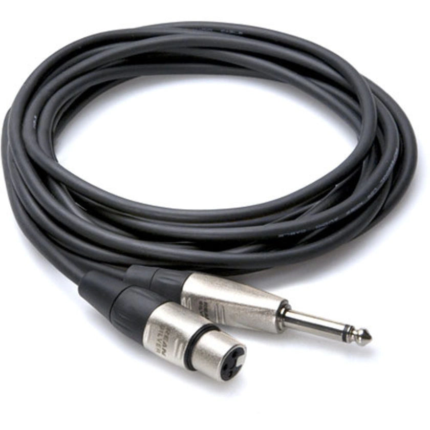 Hosa HXP010 Pro Unbalanced Interconnect REAN XLRF To 1/4" TRS