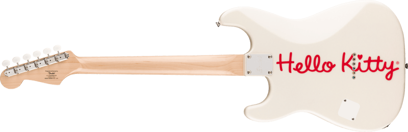 Fender x Hello Kitty Stratocaster Electric Guitar | White, Humbucking Pickup