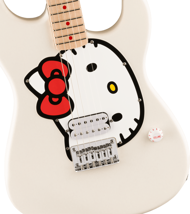Fender x Hello Kitty Stratocaster Electric Guitar | White, Humbucking Pickup