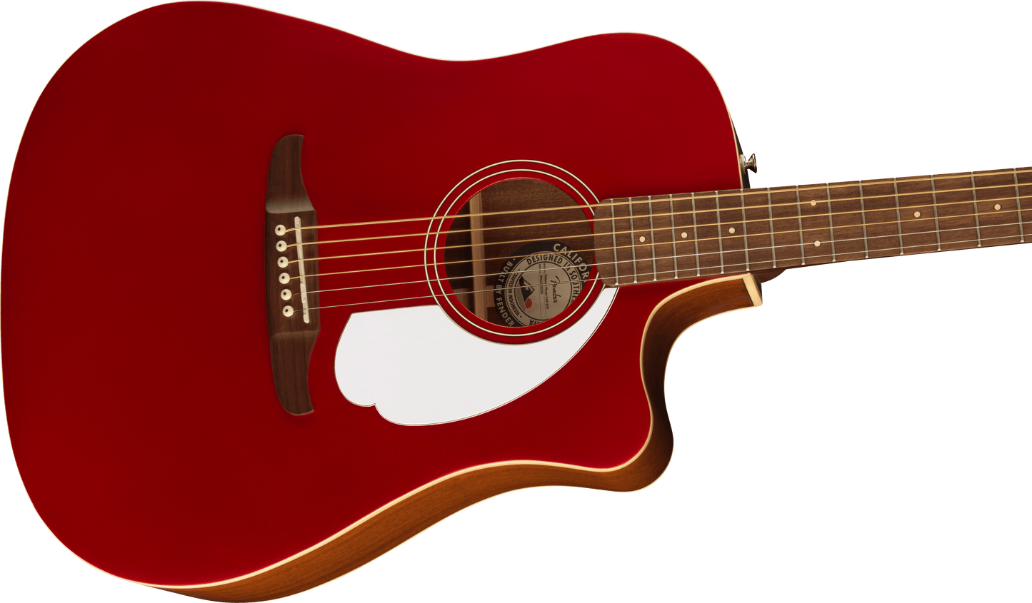 Fender Redondo Player Acoustic Guitar - Candy Apple Red