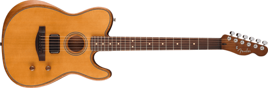 Fender Acoustasonic Standard Telecaster – Aged Natural Electric Acoustic Guitar