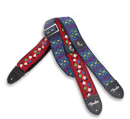 Eric Johnson The Walter Signature Strap Blue with Multi-Colored Triangle Pattern 2