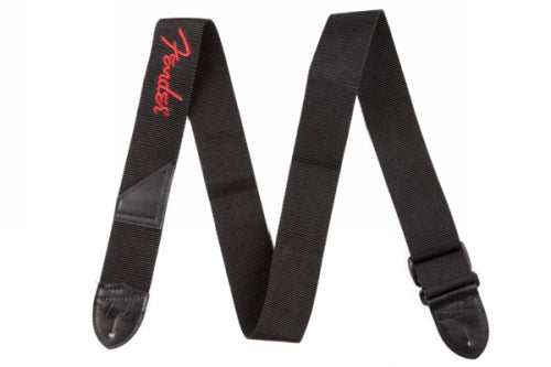 Fender Logo Strap Black/Red Logo 2