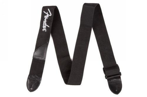 Fender Logo Strap Black/White Logo 2