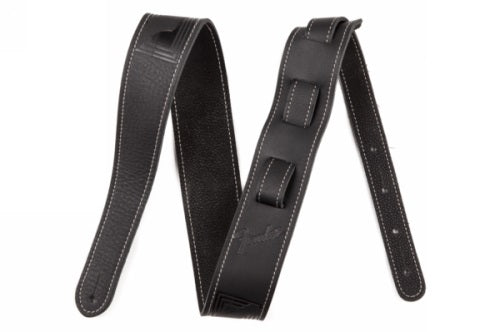 Monogrammed Leather Strap Black 2