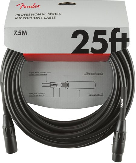 Professional Series Microphone Cable 25 Black