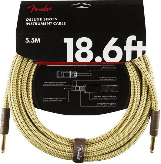 Deluxe Series Instrument Cable Straight/Straight 18.6 Tweed